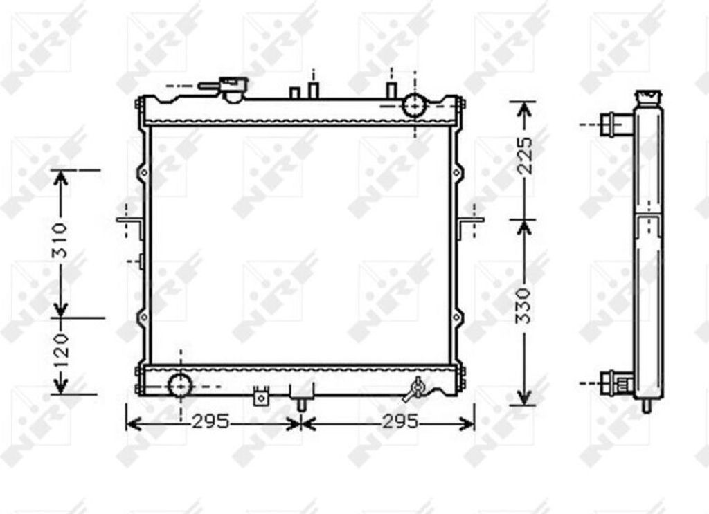 NRF 53831 - OE 01215200A Kühler, Motorkühlung für Sportage (K00)