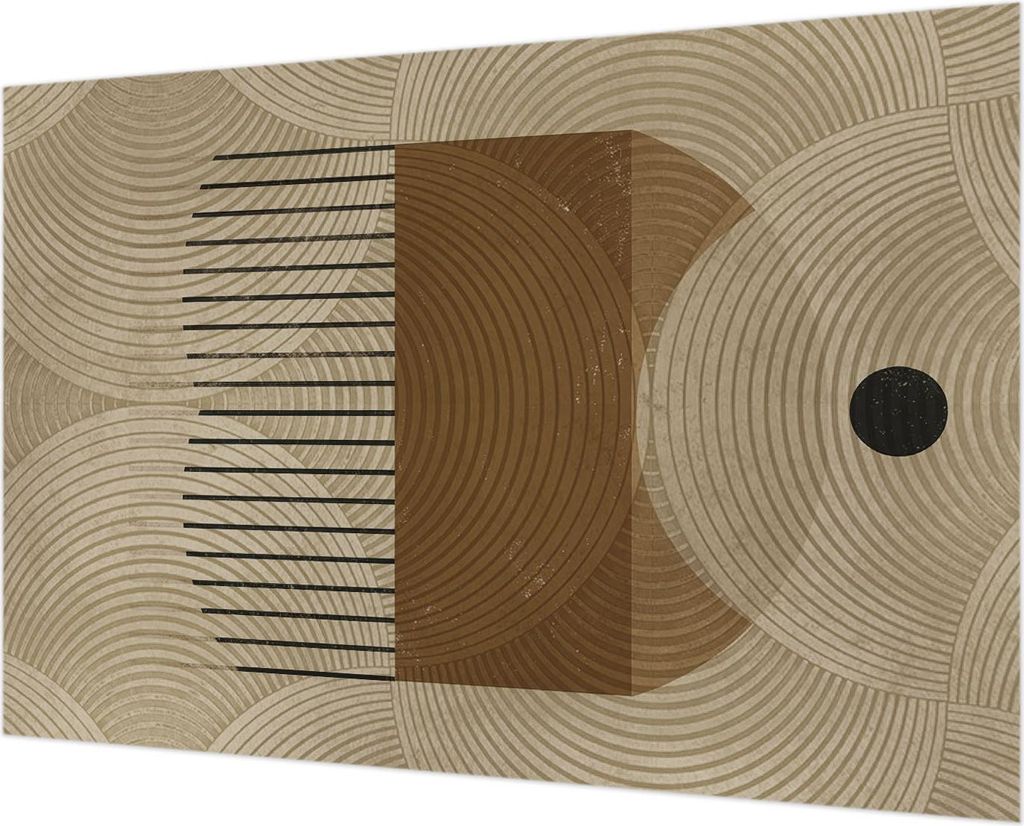 Wandtapete - Dekorative Tapete für Wohnzimmer - Tapetenfolie für Wanddekoration - 152x104 cm - Geometrie der Harmonie