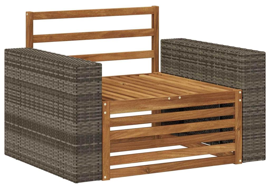 vidaXL Outdoor Mittelsofa Natur