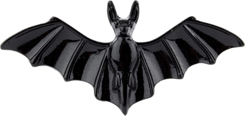 Ring Fledermaus schwarz: verstellbarer Halloween Schmuck