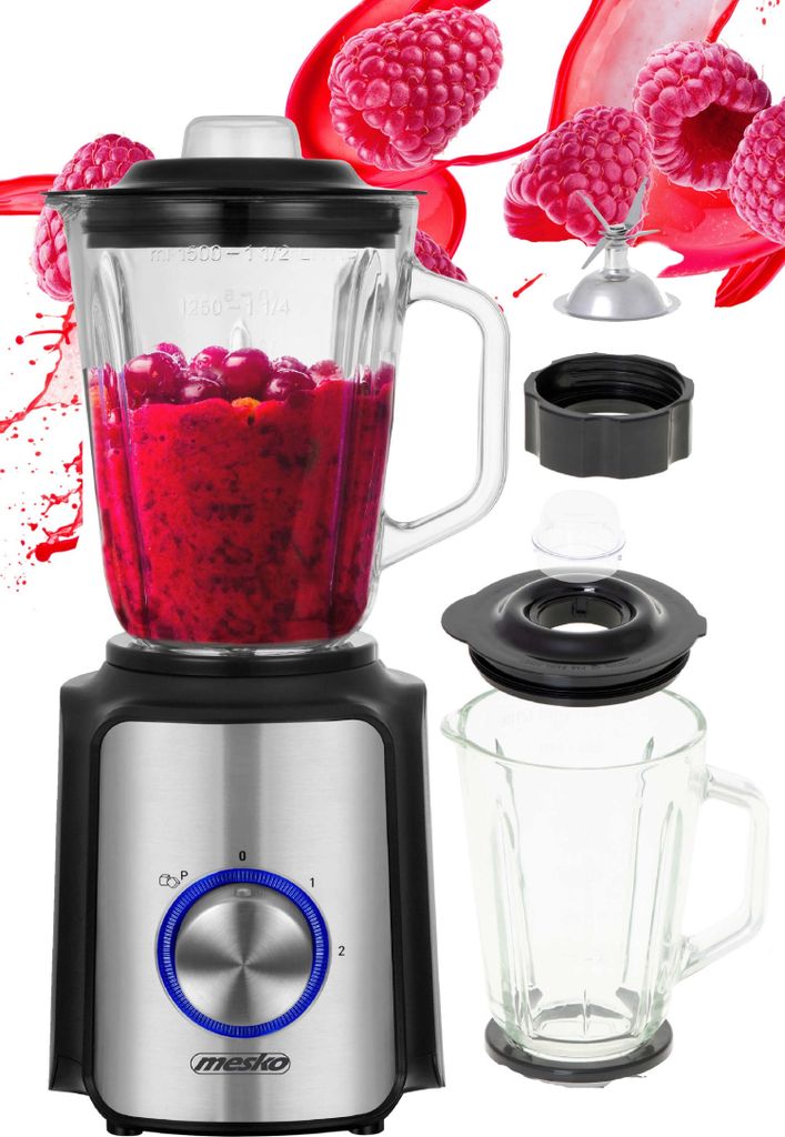 Mesko Home MS 4080, Blender stołowy, 1,5 l, Funkcja pulse, Zdjęcie produktu 