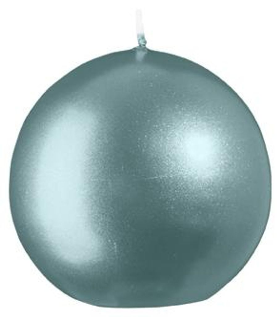 Kugelkerzen Metallic-Lack Matt Stahlblau Ø 7 cm, 6 Stück