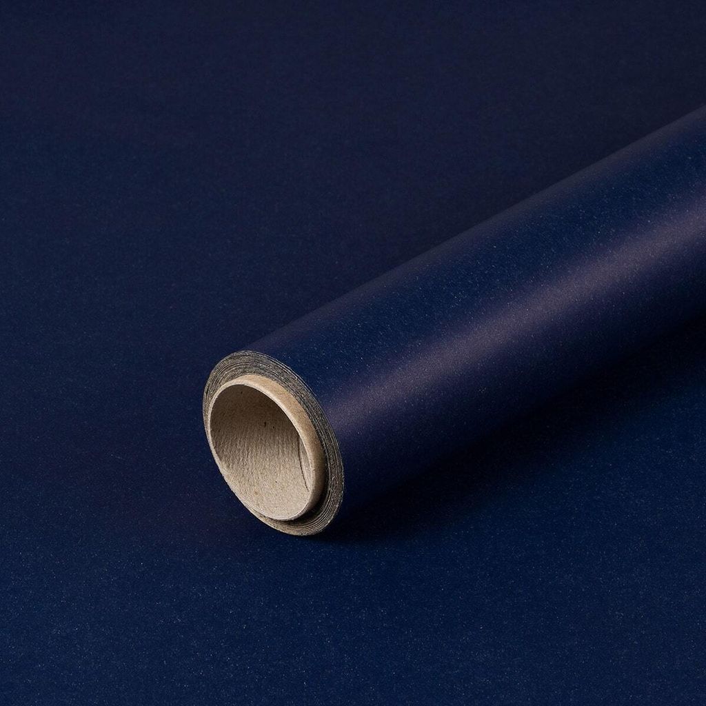 Geschenkpapier Dunkelblau, 0,70 x 10 m, Kraftpapier - Produktbild 