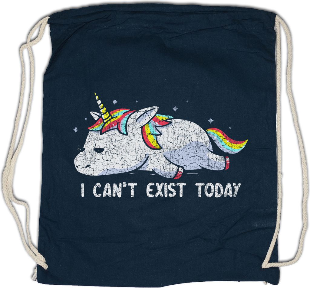 Urban Backwoods I Can't Exist Today, Turnbeutel, Farbe: Navy