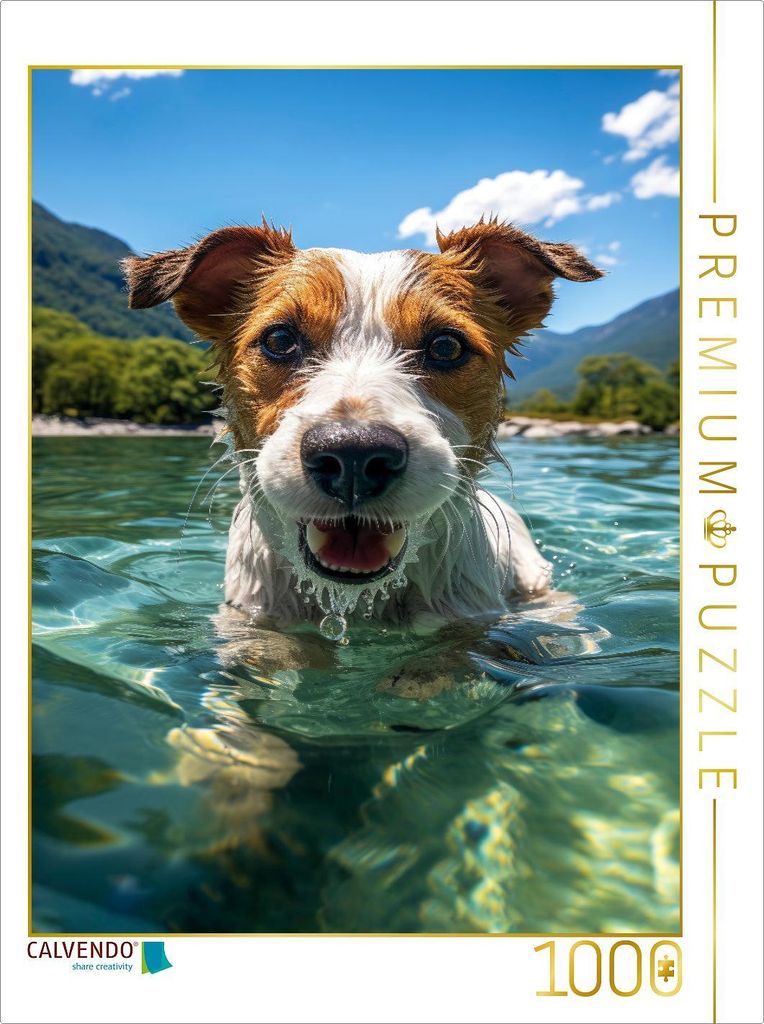 CALVENDO Puzzle Ja, Schwimmen ist großartig | 1000 Teile Lege-Größe 64x48cm Foto-Puzzle für glückliche Stunden