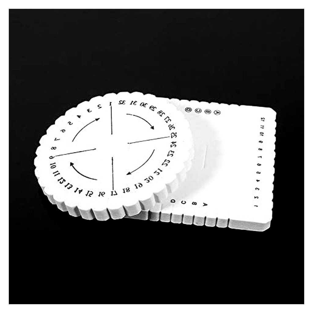 Kumihimo-Scheiben rund und quadratisch, für Makramee-Armband,/-Geflecht/-Handtasche 2er-Set, 10 cm