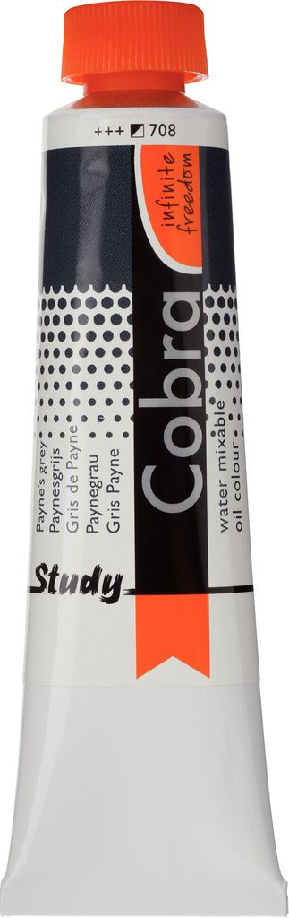 Cobra Study Wassermischbare Ölfarbe Tube 40 ml Paynegrau 708