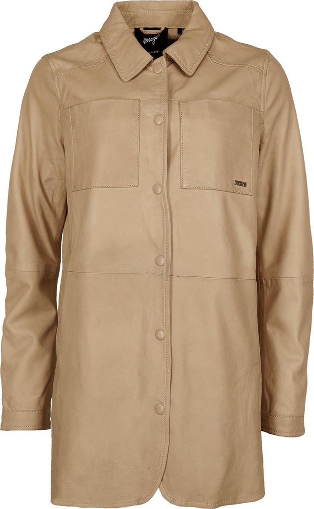 Maze Lederhemd 42020135 Damen taupe L