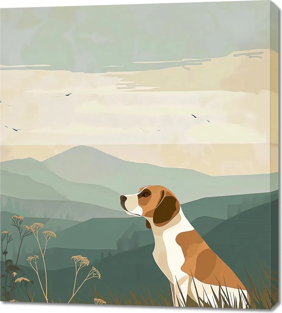 Decorazione Parete 90x100 Fedele Compagno | Tela Canvas Premium