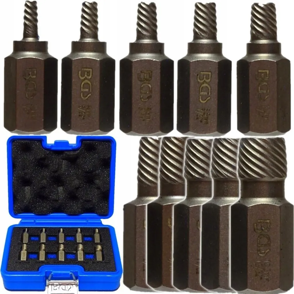 BGS 8547 Kit d'extraction de vis 10 pièces pour boulons cassés et usés