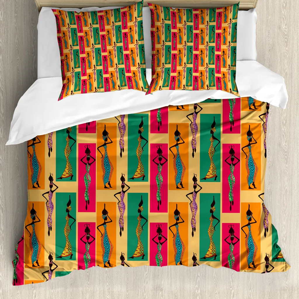 Copripiumino Matrimoniale ABAKUHAUS Antiacaro - Design Afro Etnico