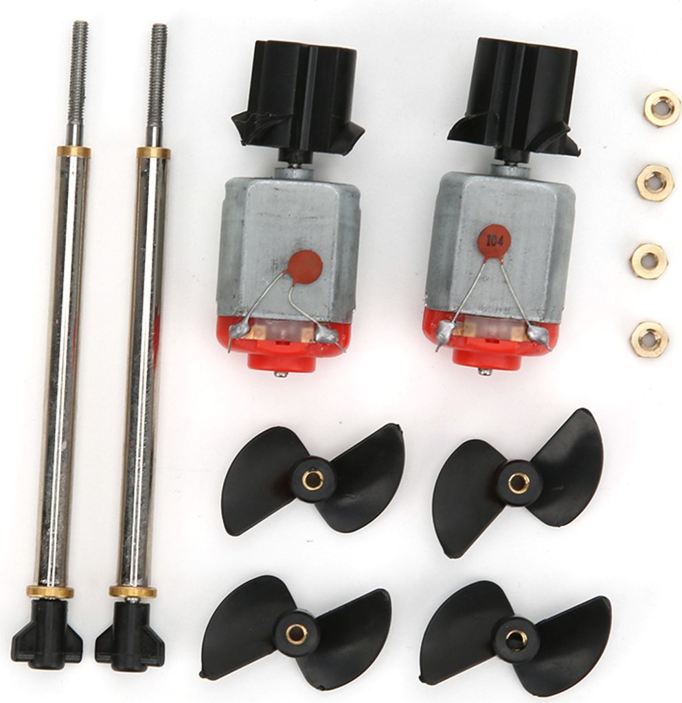RC Boot Ersatzteil, Propeller & Motor Set, Kompatibel mit Flytec V005 Krokodilboot
