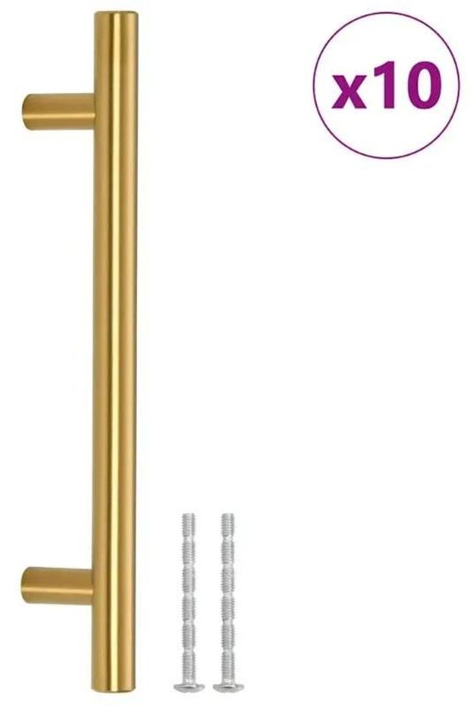 Möbelgriffe - Schrankgriffe 10er Set - Bohrabstand 12,8 cm - Metall - Für Küchenschränke und Schubladen - Armeegrün