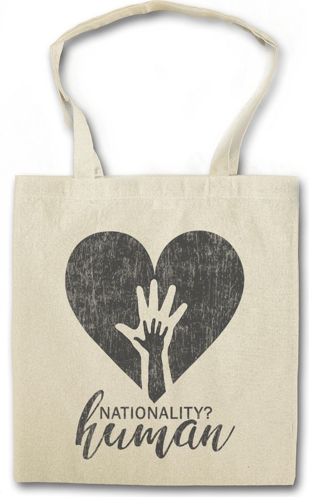 Urban Backwoods Nationality Human, Stofftasche, Farbe: Beige