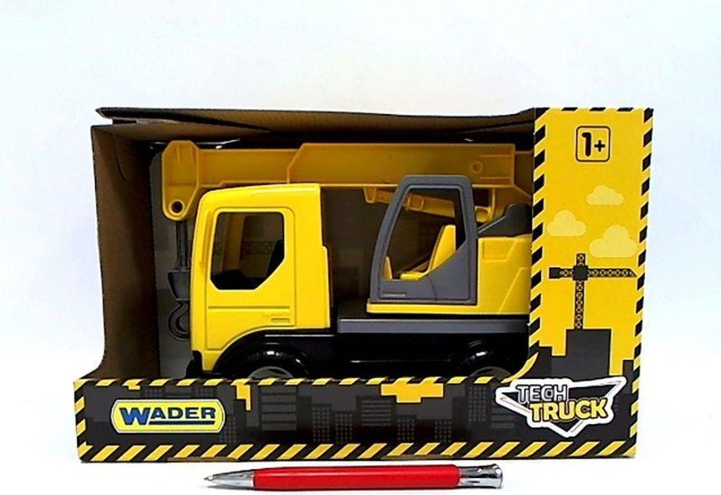 Wader Tech Truck Kran im Karton,35367