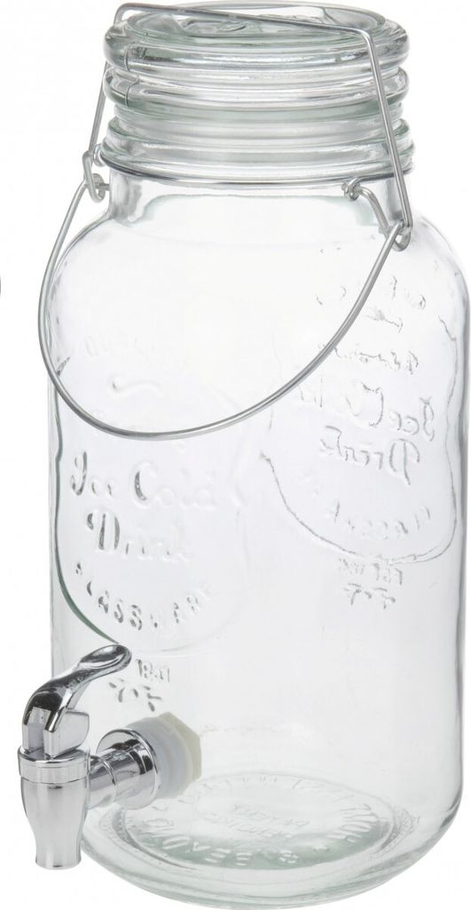 láhev 4000ml skleněná s kohoutkem