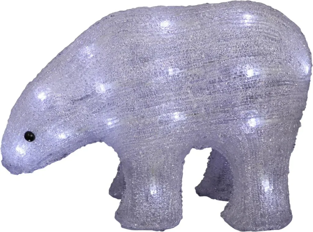 Ours Lumineux Solaire LED Blanc Étanche avec Allumage Automatique Nuit