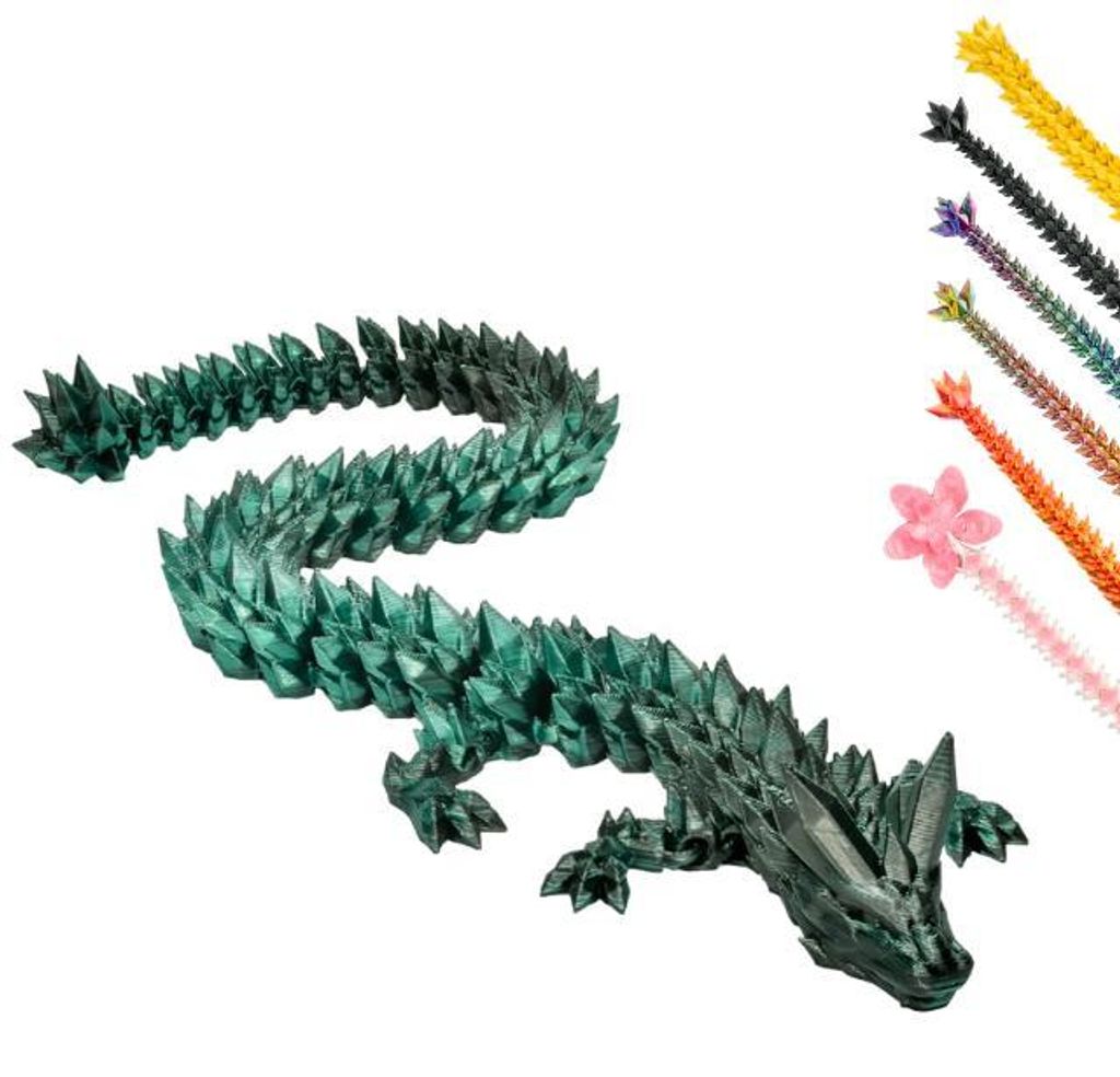 3D Drache - 30 cm – Schwarz-Grün Produktbild 