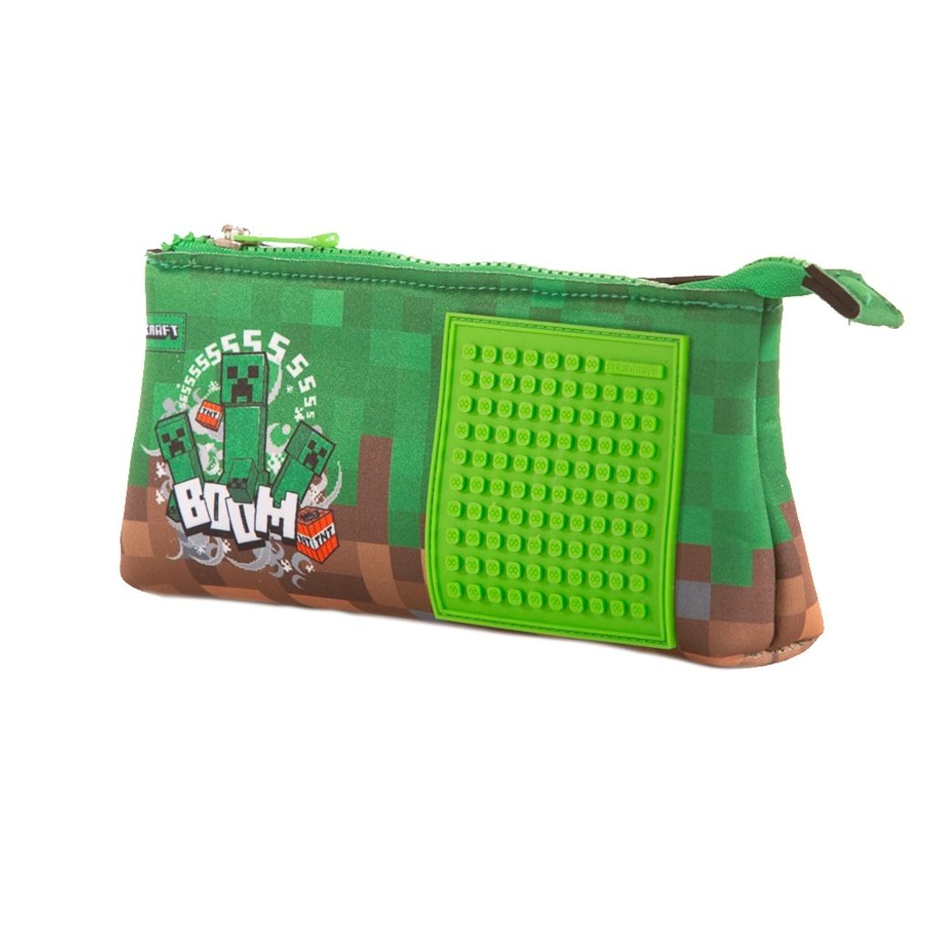 Minecraft Pixie Crew Federmäppchen ohne Inhalt, 22 x 10 x 4 cm