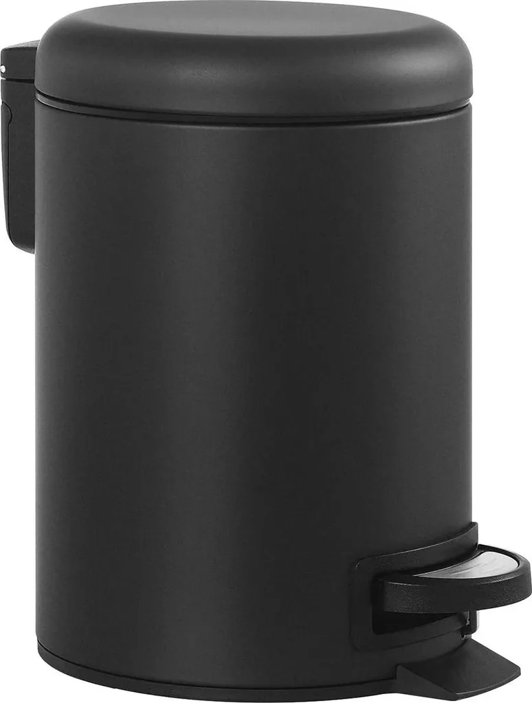 Collecteur de déchets en métal noir design industriel pour cuisine moderne