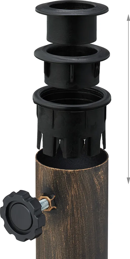 Porte-parasol Relaxdays Robuste avec Vis de Serrage pour Mât Variable - 5