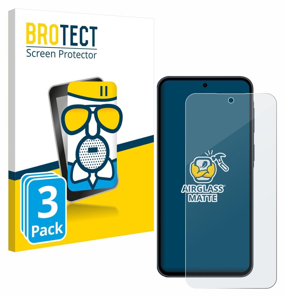 3x BROTECT Entspiegelungs Schutzglas für Samsung Galaxy A37 5G Schutzfolie Panzer Folie Glas Display Schutz matt