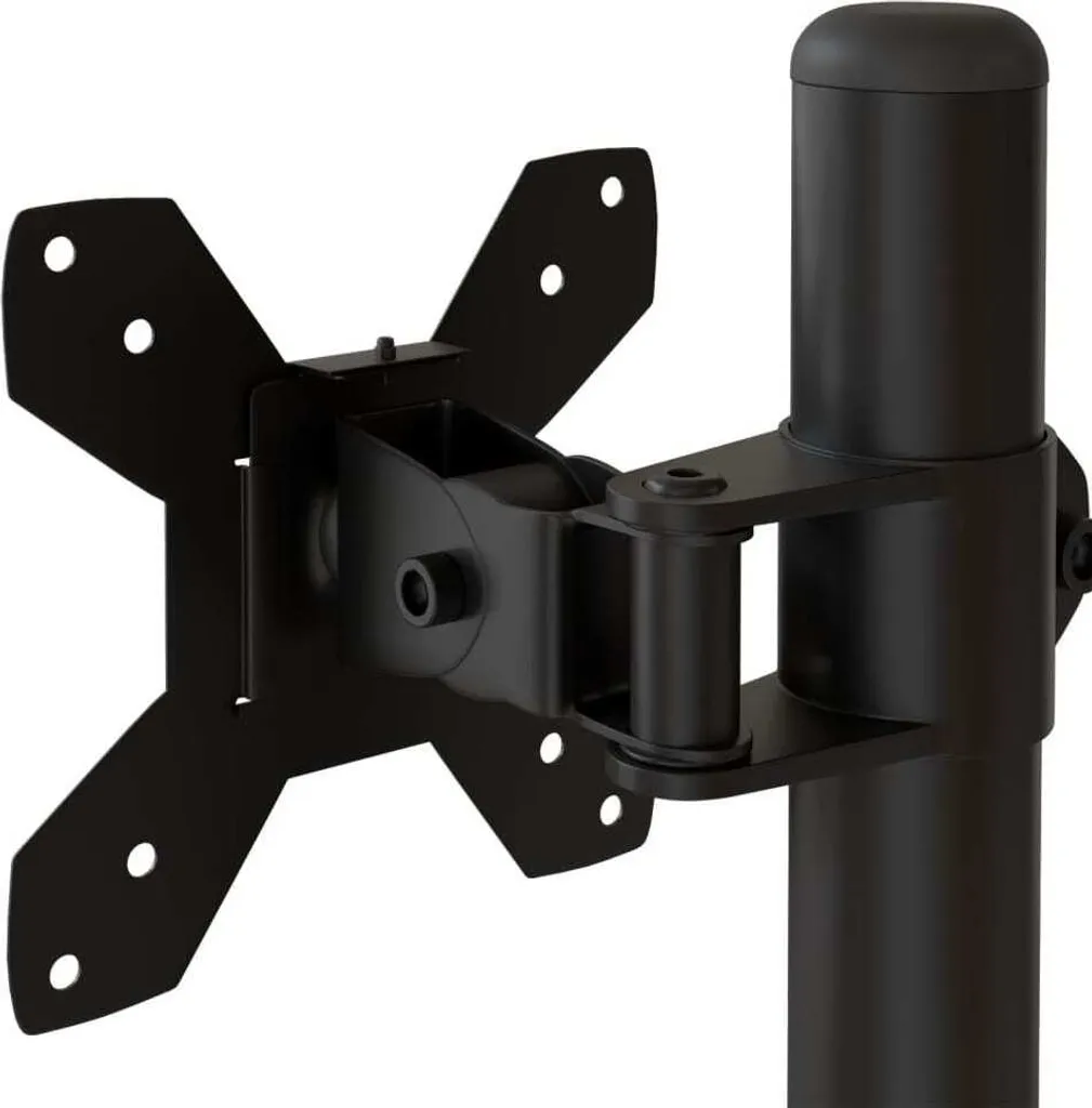 Support double écran pour bureau - Optimisation d'espace Noir en Acier - 9