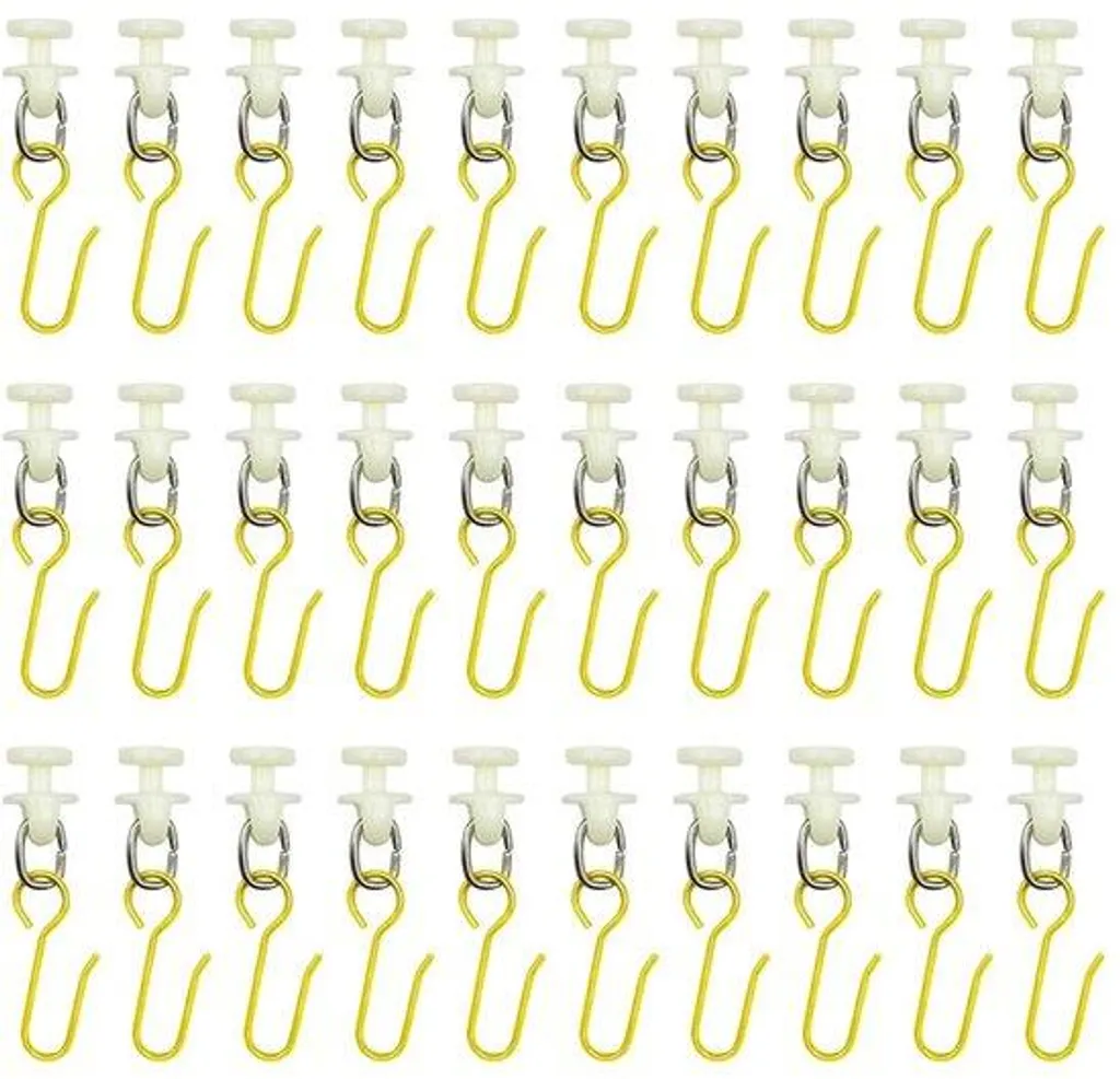 Lot de 80 fixations pour rideaux de salon et chambre - Pose facile rail