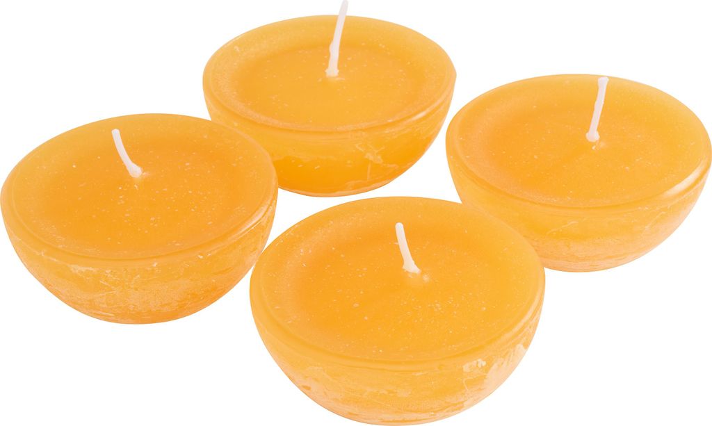 Wenzel Schwimmkerzen Rustic Groß 4er Set 8 cm Durchmesser Produktbild 