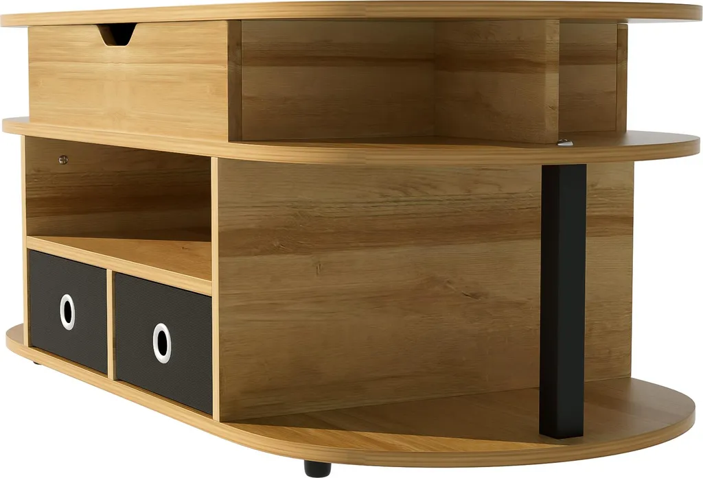 Table basse bureau relevable idéale pour télétravail avec rangements - 16