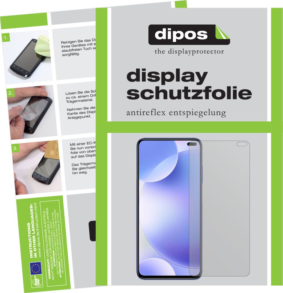 2x Schutzfolie für Xiaomi Redmi K30 5G matt Displayschutzfolie Folie Display Schutz dipos