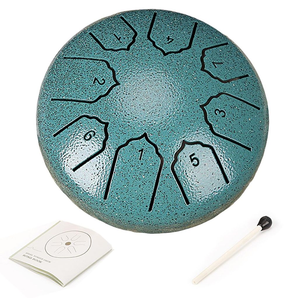 Regentrommel für den Garten, 10 cm, 8 Töne, Stahltrommel, Meditations-Regenspiel, Musikinstrument, Mini-Handpan-Trommeln für Chakra-Yoga, Klangh...