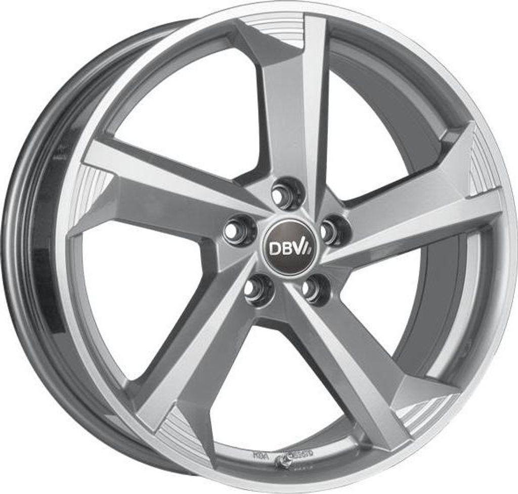 18 Zoll Alufelge DBV TORINO III 8,0x18 5/112 ET40 hyper silber, front poliert Felge