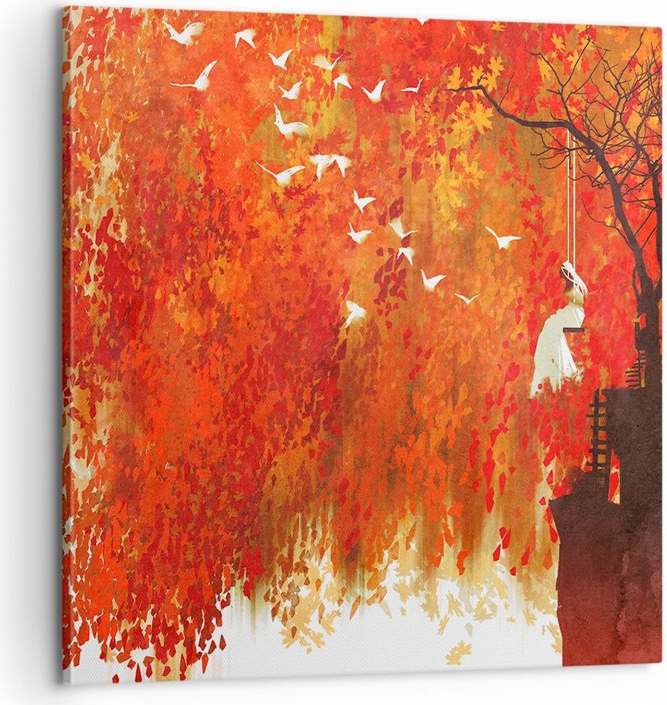 Bild auf Leinwand - Leinwandbild - Frau Abstraktion - 60x60cm - Wand Bild - Wanddeko - Wandbilder - Leinwanddruck - Bilder - Kunstdruck - Wanddekor...