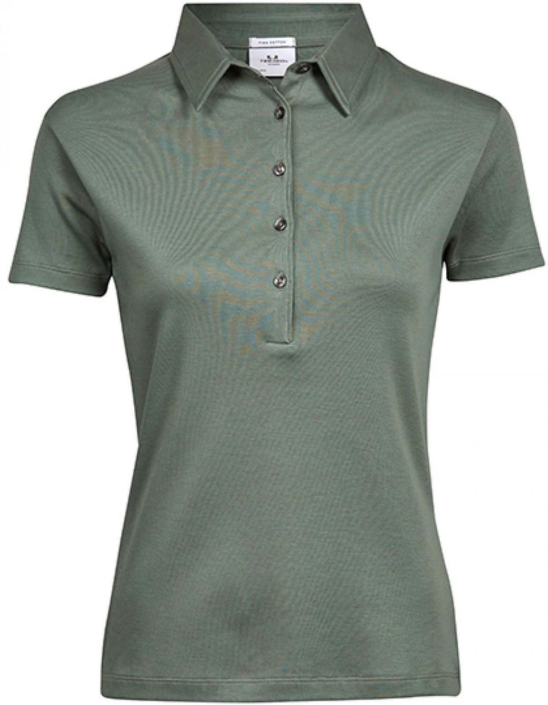 Tee Jays 1441 | Damen Pima Baumwolle Polo / Pima-Baumwolle - Farbe: Leaf Green - Größe: S