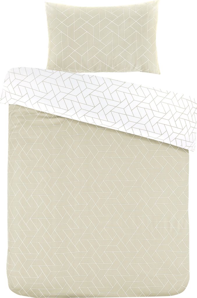 Bettwäsche Florence 100-NL Beige 240cm x 240cm / 60cm x 70cm (2 Stk.)