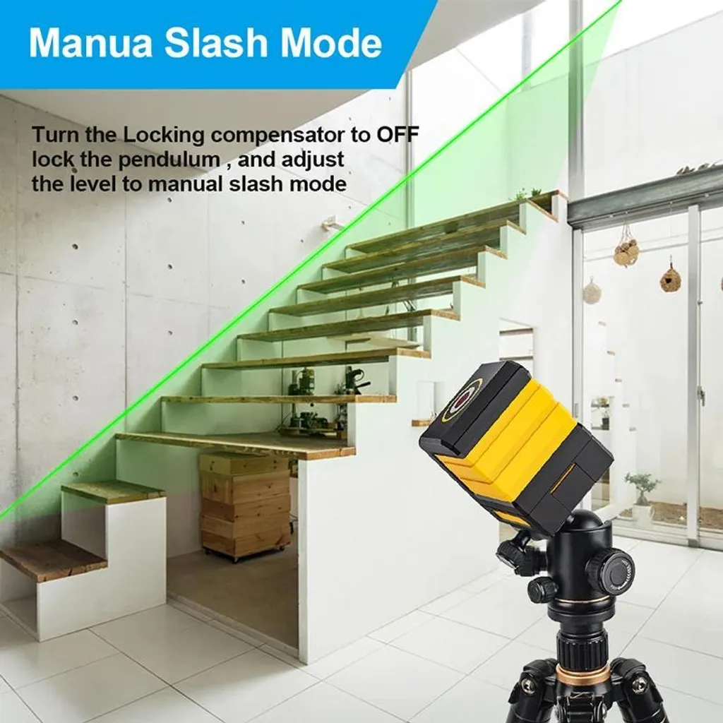 Niveau laser pour pose de carrelage et cloisons avec support vert - 5