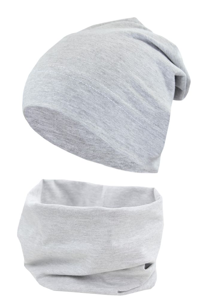 Bonnet + Écharpe Tube Enfant - Coton Élastique Hiver | Coloris Tendance Fille Garçon