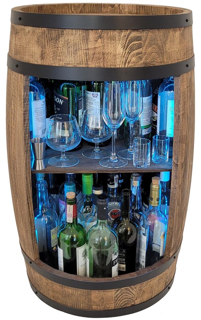 Botte di vino come scaffale per vini - Mobile bar, mobile Immagine del prodotto 