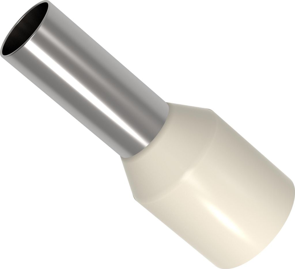 500 AUPROTEC Aderendhülsen 10 mm² isoliert elfenbein Kabelendhülsen