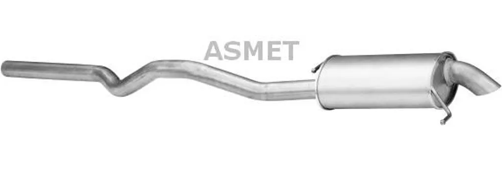 Silencieux arrière anticorrosion ASMET 4111 pour Multivan V OE 7H0253609AR