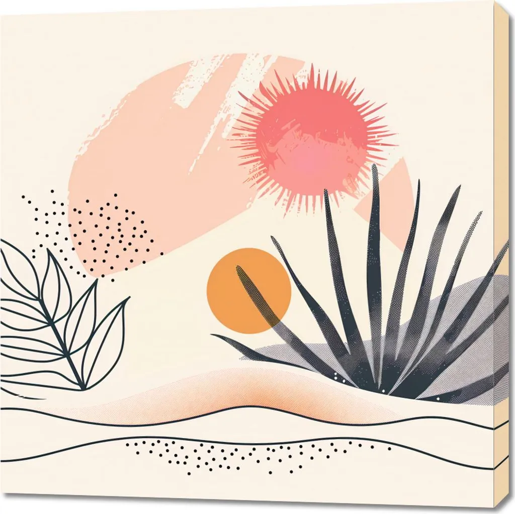 Tableau Image 90 x 90 cm Ombre tropicale - Décoration Murale Carrée