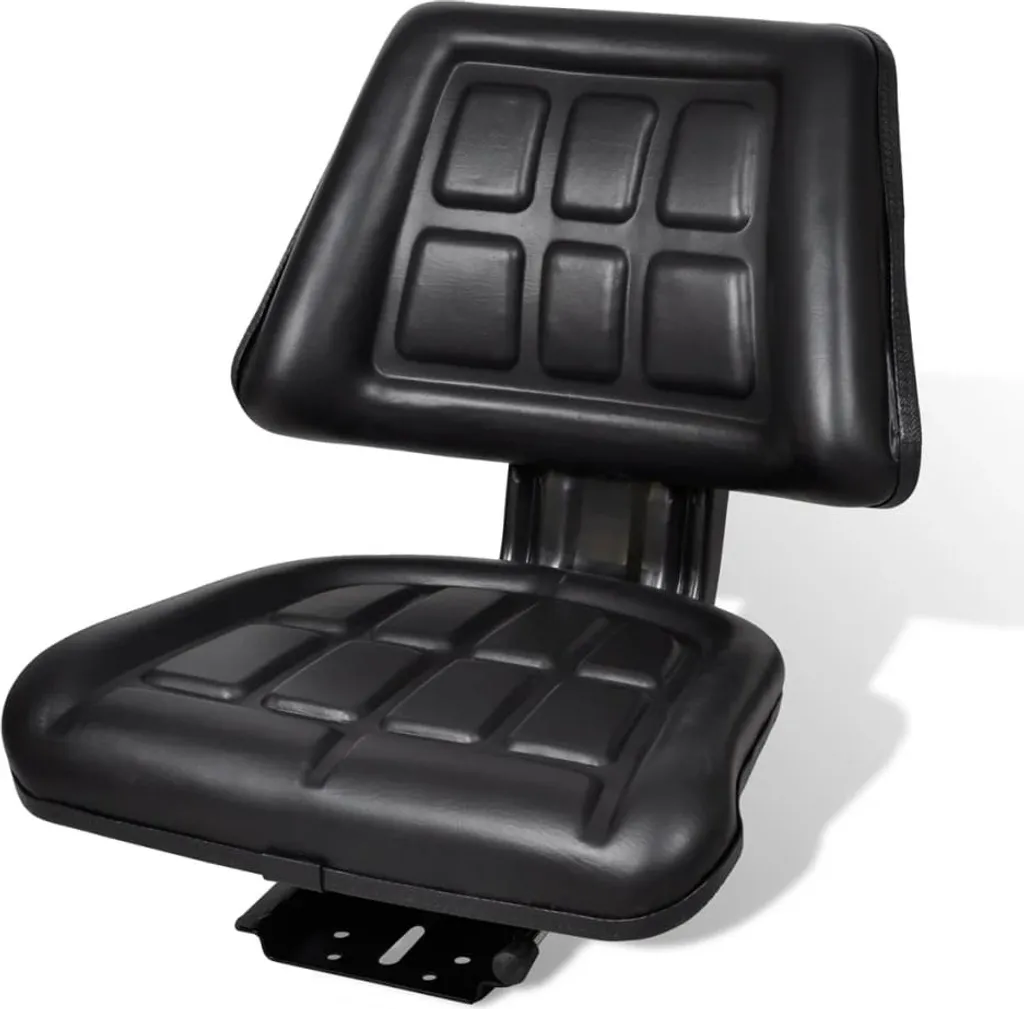Fauteuil de tracteur universel Noir avec dossier ergonomique stable