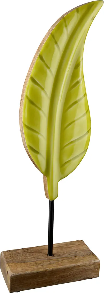 Sculpture Feuille Gilde : Déco Intérieure Élégante en Bois et Métal - 5