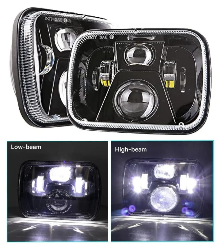 Lot de 2 Ampoules LED 45W 12-24V Universelles pour Phares de Quad et Moto