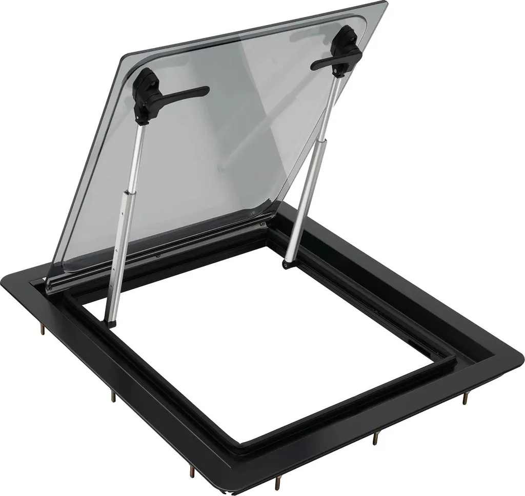 Aération pour caravane et camping-car noir, fenêtre avec moustiquaire pro