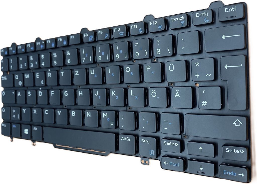 DEUTSCHE-Tastatur Keyboard Beleuchtung kompatibel für DEll XPS 12 (9250-0450)