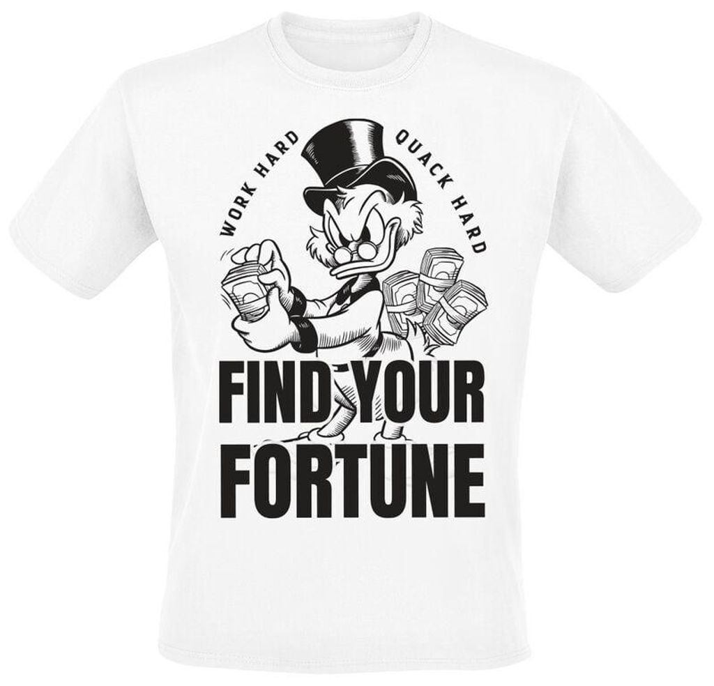 DuckTales T-Shirt Herren Dagobert Duck - Find Your Fortune weiß XXL