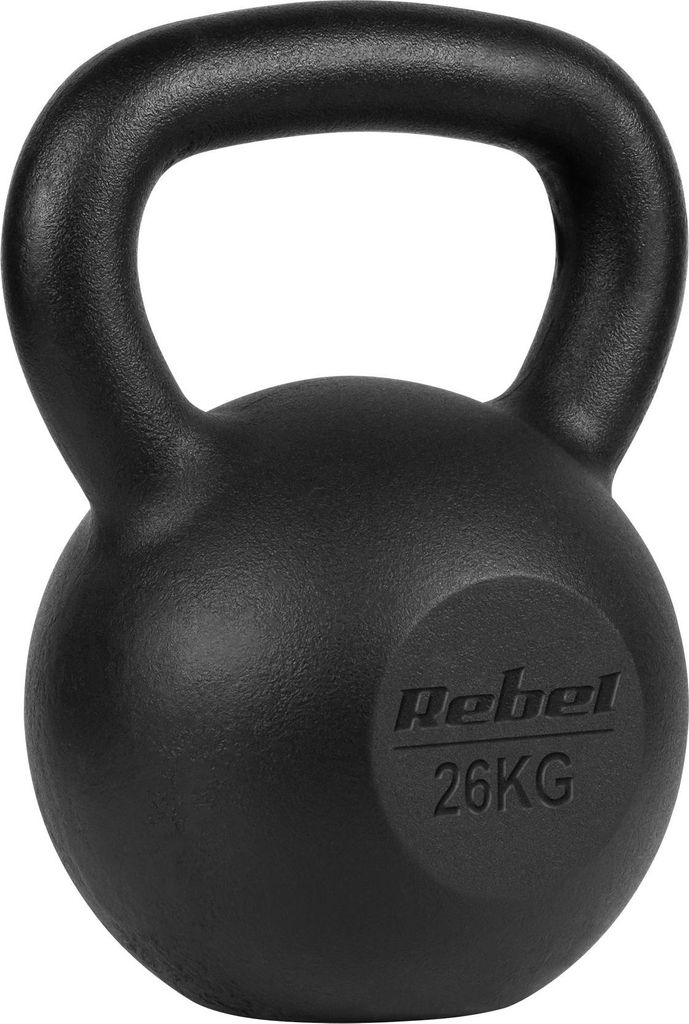 Gusseisen Kettlebell 26kg - Rebel Active, Ergonomisch