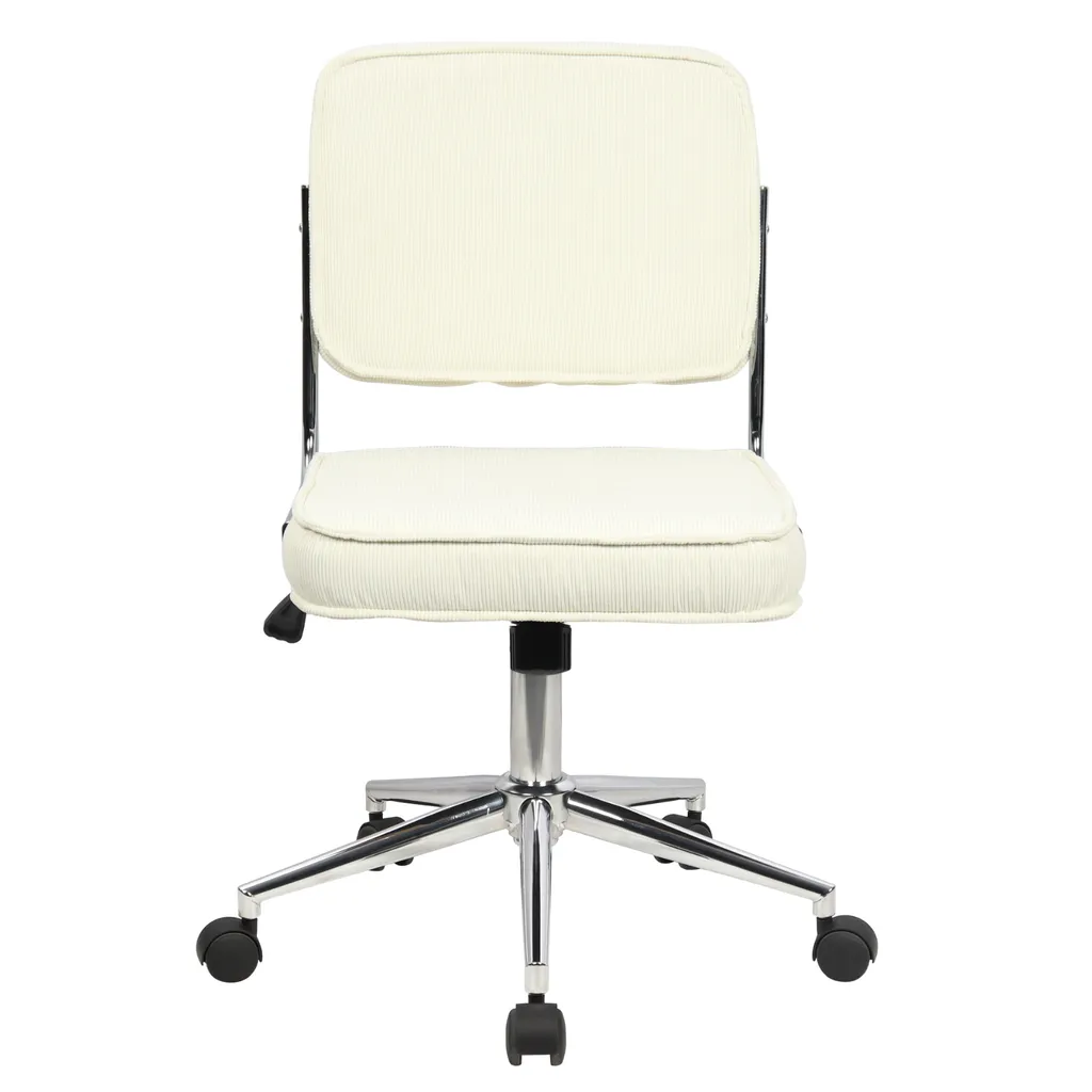 Siège de bureau blanc pivotant et ajustable SVITA LIV pour ordinateur